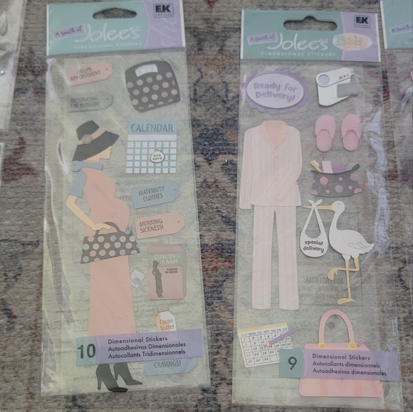 Pregnancy Scrap Book Stickers, 19 packs, 2 rolls of Ribbon - Picture 4 of 6